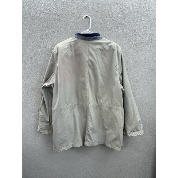 CS Signature Womens Jacket Size 1X Double Closure Cream Navy Blue Faux Mock Neck - Picture 9 of 15